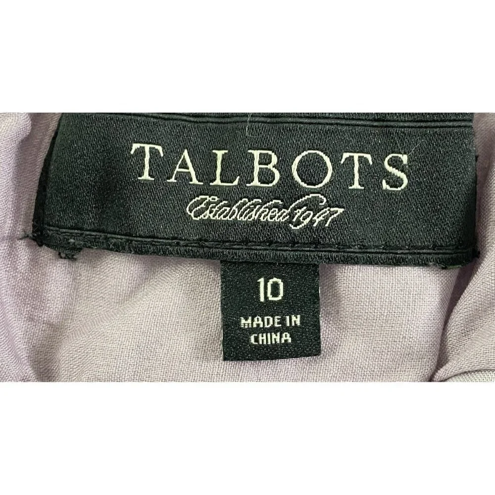 TALBOTS Women‎ A-Line Embroidered Full Skirt Sz 10 Light Lavender Modest 79-25